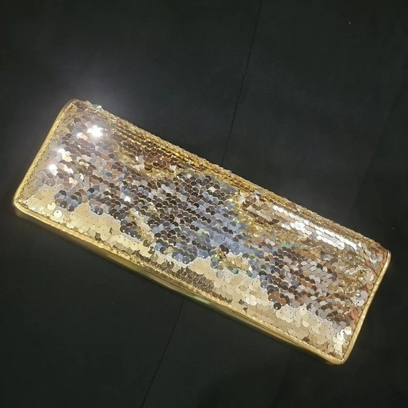 ALDO Gold Sequined Clutch - NWT - Picture 1 of 6